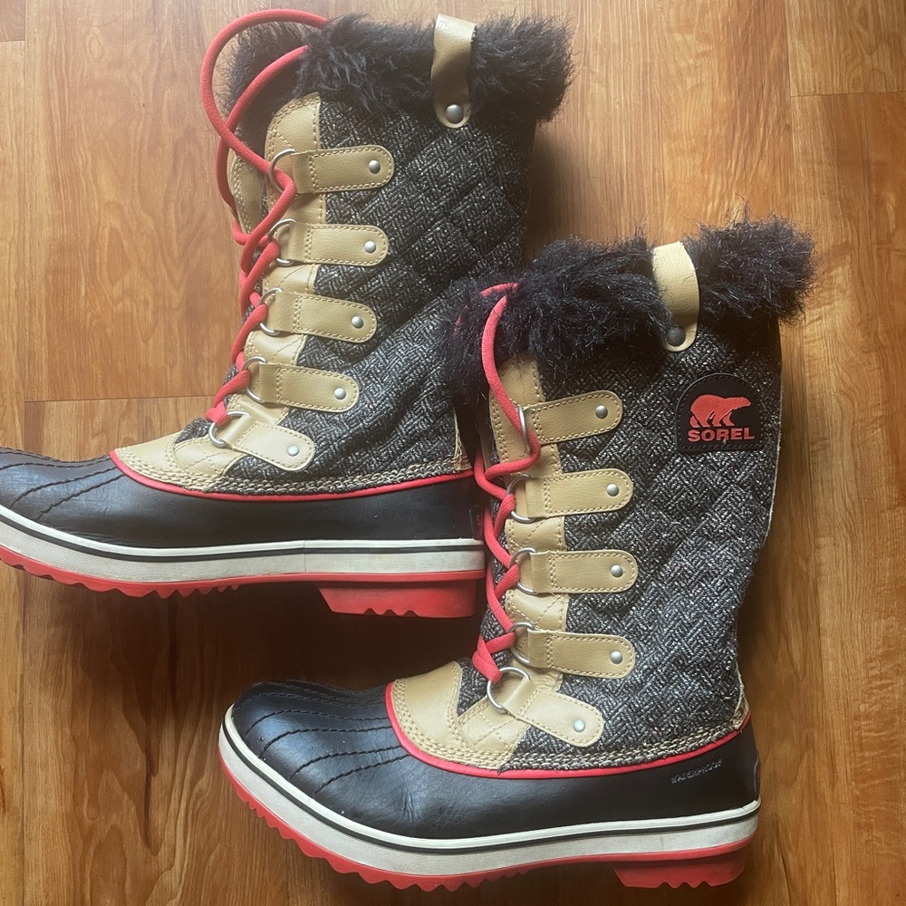Sorel Women's Winter Boots - Black, Tan, and Pink